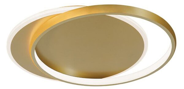 Viokef Plafonieră LED Evelyn, auriu, lungime 55 cm, metal, Auriu / Alamă, Camera de zi / sufragerie, Aluminiu, Modern