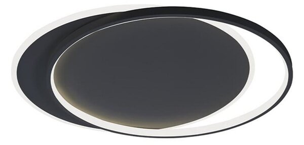 Viokef Plafonieră LED Evelyn, negru, lungime 55 cm, metal, Negru, Camera de zi / sufragerie, Aluminiu, Modern