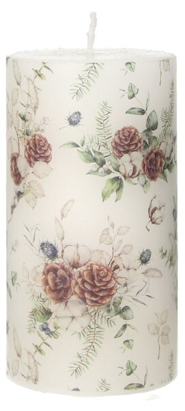 Lumânare Bianca 13cm peonies