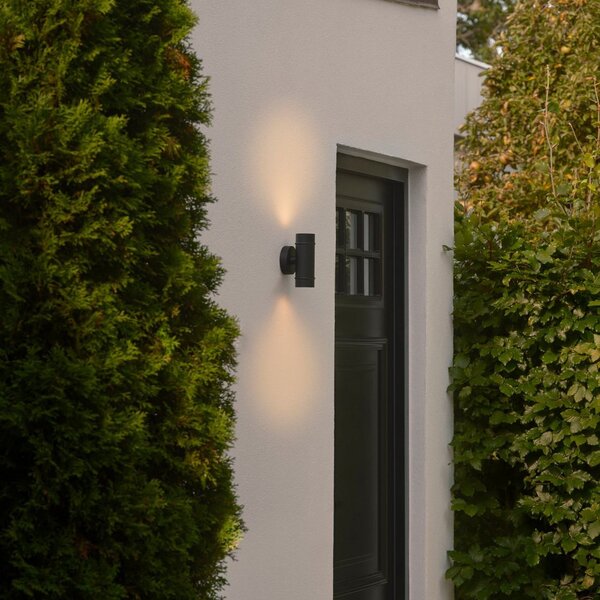 Nordlux Lampă de perete pentru exterior Artilus, negru, aluminiu, IP54, lumină, reglabil, Negru, Aluminiu