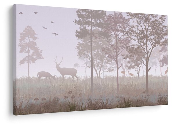 Tablou - Pădure,monocrom (90x60 cm)