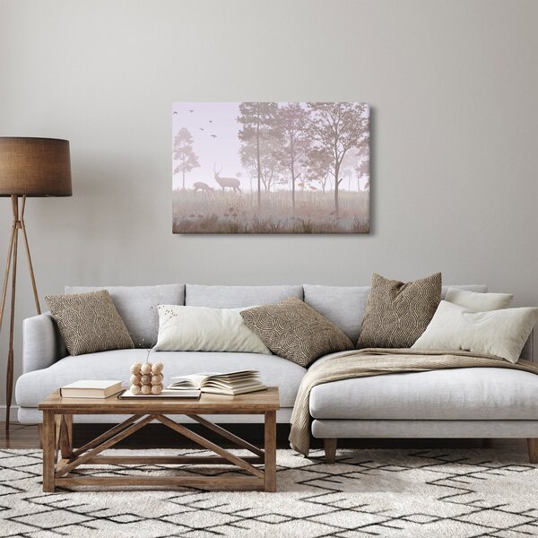 Tablou - Pădure,monocrom (90x60 cm)