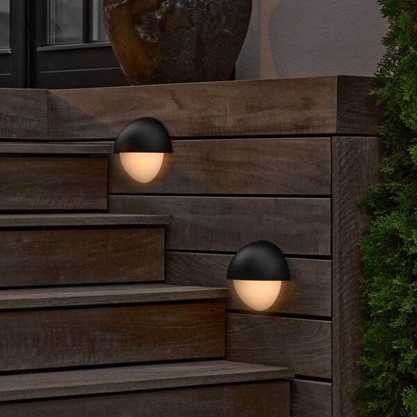 Nordlux Lampă de perete pentru exterior Scorpius Round, negru, plastic, reglabil, Negru, Plastic, Perete rotund