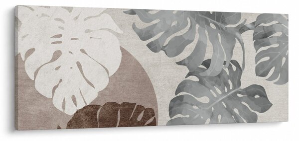 Tablou - Design cu frunze (120x50 cm)