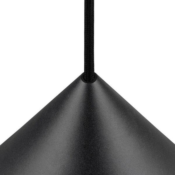 SLV Lampă suspendată Magico, Ø 38 cm, negru mat, metal, reglabil, Negru, Camera de zi / sufragerie, Aluminiu, Modern