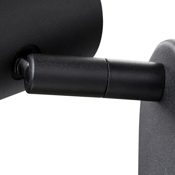 SLV Spot LED de perete Noblo, 2.700 K, negru, 13 cm metal, reglabil, Negru, Camera de zi / sufragerie, Aluminiu, Modern
