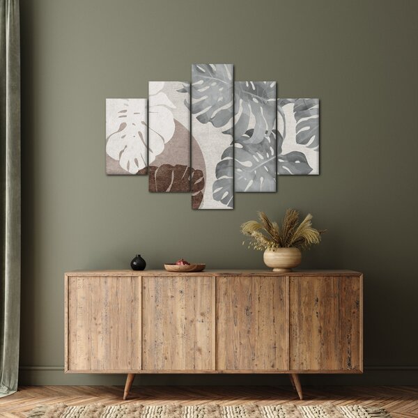 Tablou - Design cu frunze (150x105 cm)