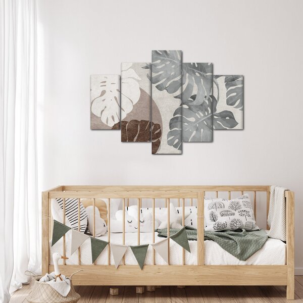 Tablou - Design cu frunze (150x105 cm)