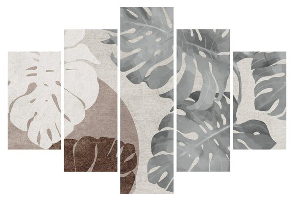 Tablou - Design cu frunze (150x105 cm)