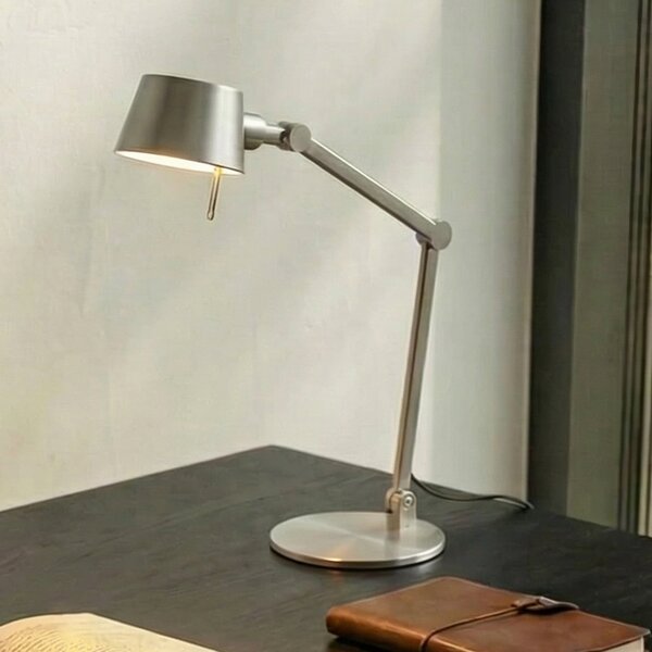 Lucande Lampa de masă Silka, 93 cm, nichel, reglabilă, E27, Metalic, Camera de zi / sufragerie, Metal, Modern