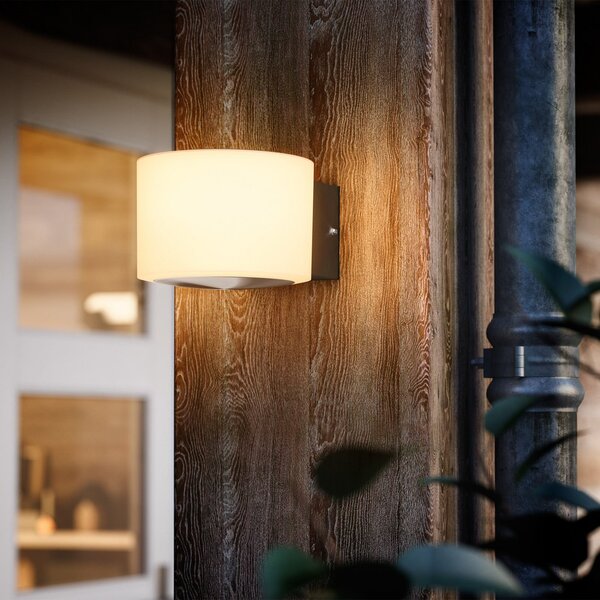 Philips LED lampă de perete exterior Otis UE, alb, oțel, IP44, Alb, Oțel inoxidabil, Modern
