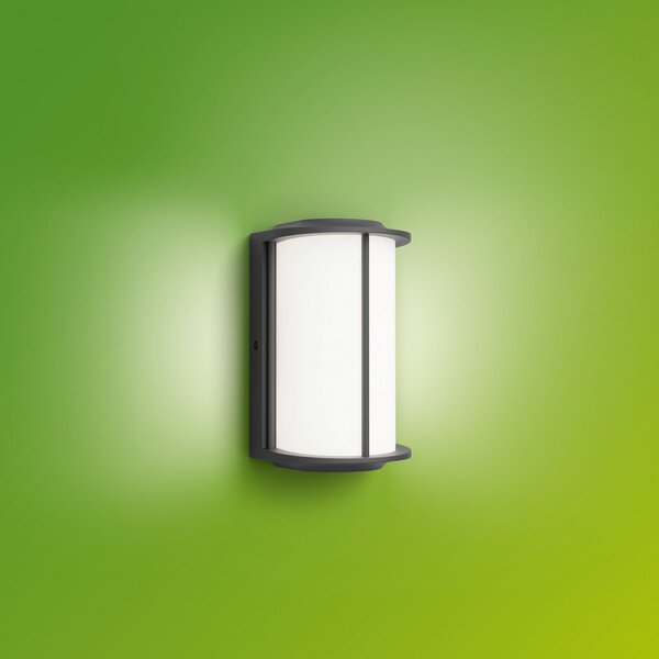Philips LED-aparat de iluminat exterior Reese UE, antracit, aluminiu, IP44, Negru, Aluminiu, Modern