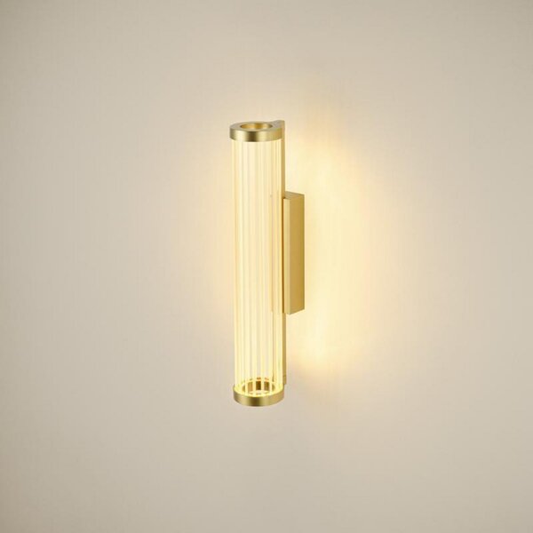 SLV Aplică LED Quimera, culoare alamă, înălțime 41 cm, CCT, reglabil, Auriu / Alamă, Camera de zi / sufragerie, Aluminiu