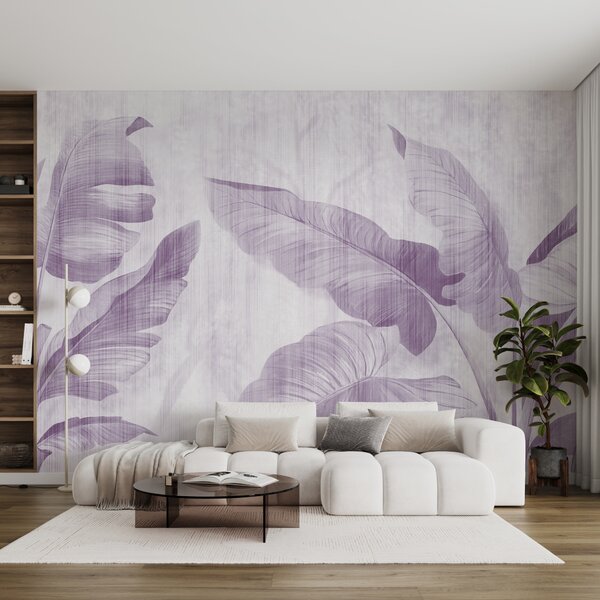 Fototapet Frunziș elegant în tonuri blânde de levănțică, Fototapet natură, Fototapet populare, u00299v5 - Tapeko.ro
