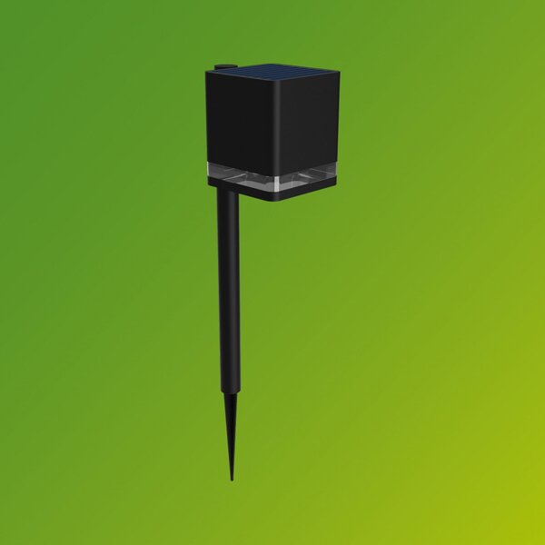 Philips Lampa solară cu țeapă Virona, negru, IP44, Negru, Plastic, Modern, Lumini solare