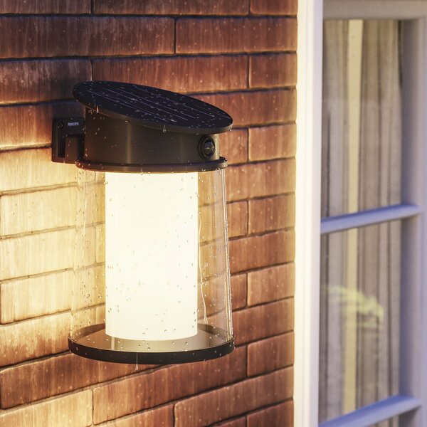 Philips LED-Solar-Außenwandleuchte Juda UE, senzor, IP44, Negru, Metal