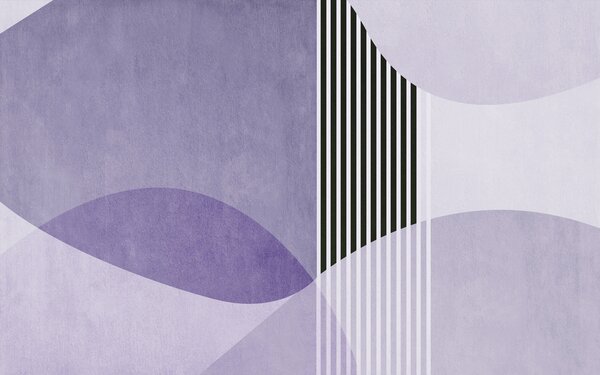 Fototapet Un design geometric violet și negru, Fototapet abstracte, Fototapet populare, u74075v4 - Tapeko.ro