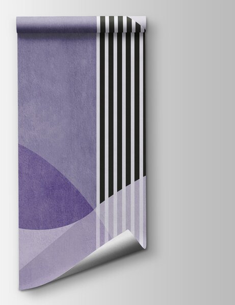 Fototapet Un design geometric violet și negru, Fototapet abstracte, Fototapet populare, u74075v4 - Tapeko.ro
