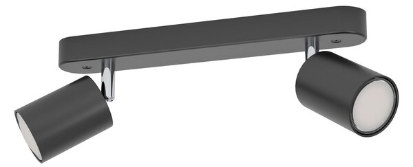 EGLO connect Smart Spot Adfira-Z, negru, 2 becuri, oțel, reglabil, Negru, Camera de zi / sufragerie, Metal, Modern