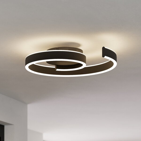 EGLO connect plafonieră LED inteligentă Andabaia-Z, negru, reglabil, Negru, Camera de zi / sufragerie, Aluminiu, Modern