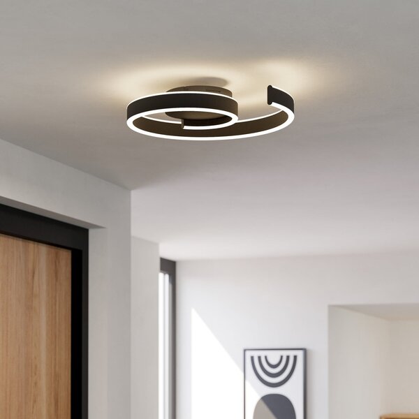 EGLO connect plafonieră LED inteligentă Andabaia-Z, negru, reglabil, Negru, Camera de zi / sufragerie, Aluminiu, Modern