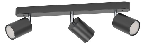 EGLO connect Smart Spot Adfira-Z, negru, 3 becuri, oțel, reglabil, Negru, Camera de zi / sufragerie, Metal, Modern