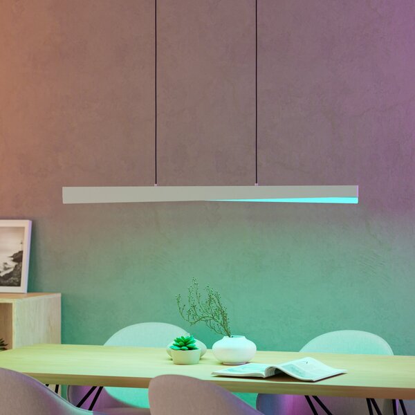 EGLO connect Lampă suspendată LED inteligentă Bolognano-Z, gri, reglabil, Gri, Camera de zi / sufragerie, Aluminiu, Modern