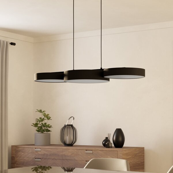 EGLO connect Smart lampă suspendată LED Barbano-Z, negru, reglabil, Negru, Camera de zi / sufragerie, Metal, Modern