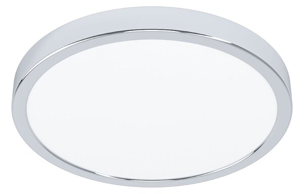 EGLO connect Lampa LED de suprafață Fueva 6-Z, crom, Ø27cm, reglabil, Gri, Camera de zi / sufragerie, Plastic, Modern