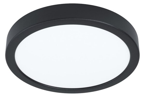EGLO connect Lampa LED de suprafață Fueva 6-Z, negru, Ø21cm, reglabil, Negru, Camera de zi / sufragerie, Plastic, Modern