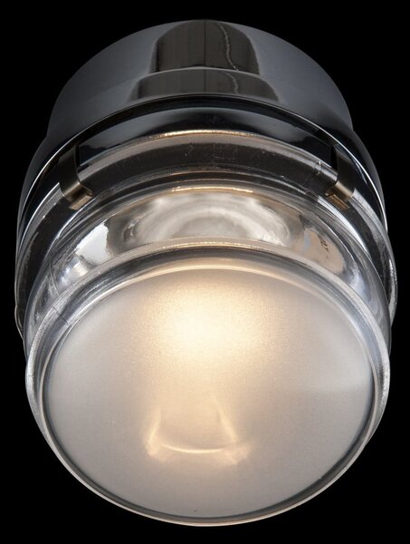 Oluce Aplică de perete LED Fresnel, crom, aluminiu, sticlă, 2.700 K, Metalic, Baie, Metal, Design