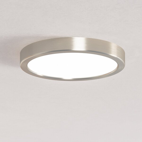 EGLO connect Lampa LED de suprafață Fueva 6-Z, gri, Ø 21cm, reglabil, Gri, Camera de zi / sufragerie, Plastic, Modern