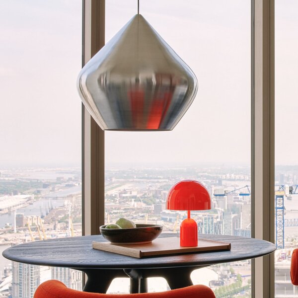 Tom Dixon Lampă suspendată LED Beat Stout Unbeaten culoare aluminiu, reglabil, Metalic, Camera de zi / sufragerie, Aluminiu, Design