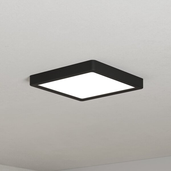 EGLO connect Lampa LED de suprafață Fueva 6-Z, negru, 22 cm, reglabil, Negru, Camera de zi / sufragerie, Plastic, Modern