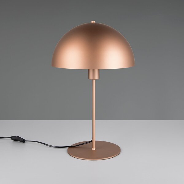 Trio Lighting Lampa de masă Nola, cafea, înălțime 45 cm, metal, Maro / Rugină, Camera de zi / sufragerie, Metal, Scandinavă