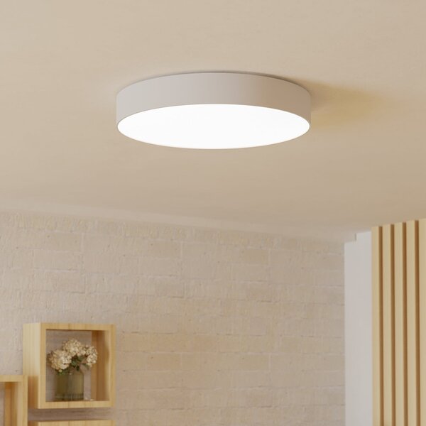 EGLO connect plafonieră LED inteligentă Gallizzi-Z, albă, Ø49cm, reglabil, Alb, Camera de zi / sufragerie, Plastic, Modern