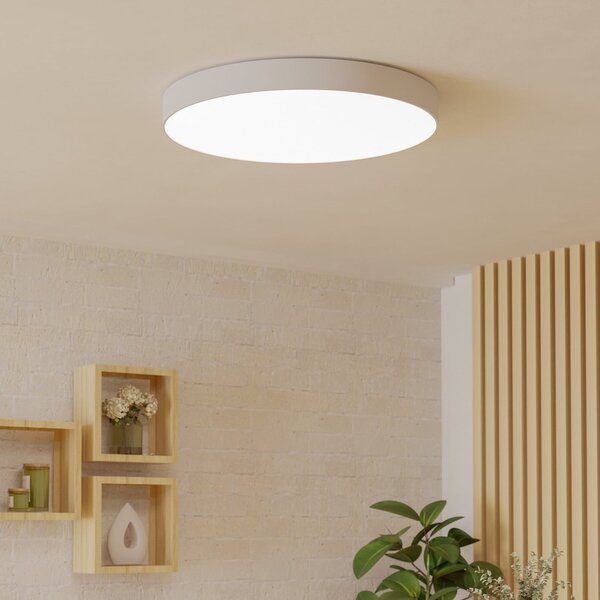 EGLO connect plafonieră LED inteligentă Gallizzi-Z, albă, Ø69cm, reglabil, Alb, Camera de zi / sufragerie, Plastic, Modern