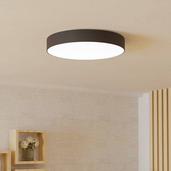 EGLO connect plafonieră LED inteligentă Gallizzi-Z, negru, Ø49cm, reglabil, Negru, Camera de zi / sufragerie, Plastic, Modern