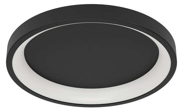 EGLO connect plafonieră LED inteligentă Loretello-Z, rotundă, negru, reglabil, Negru, Camera de zi / sufragerie, Metal, Modern