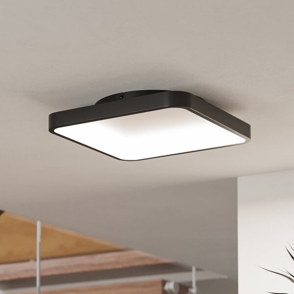 EGLO connect plafonieră LED inteligentă Loretello-Z, unghiulară, negru, reglabil, Negru, Camera de zi / sufragerie, Metal, Modern