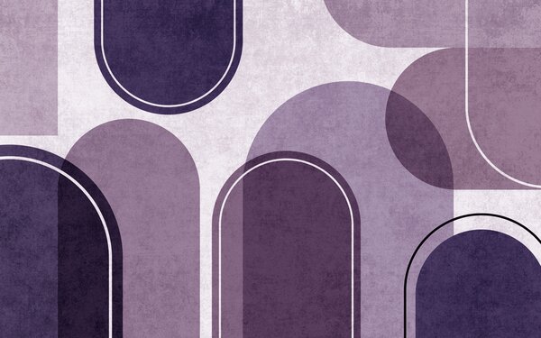 Fototapet Un fundal violet și alb cu ovale și ovale, Fototapet abstracte, Fototapet populare, u99095v4 - Tapeko.ro