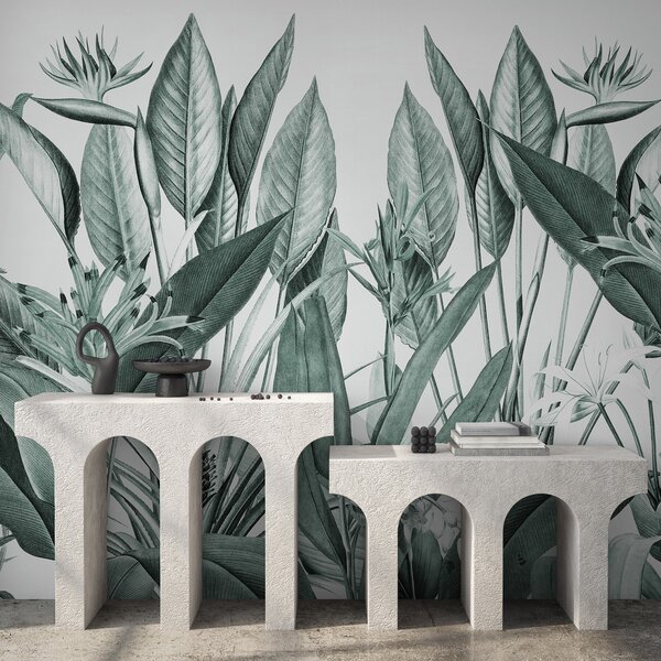 Fototapet Frunziș tropical în verde armonios, Fototapet jungle, Fototapet populare, u96833v3 - Tapeko.ro