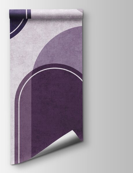 Fototapet Un fundal violet și alb cu ovale și ovale, Fototapet abstracte, Fototapet populare, u99095v4 - Tapeko.ro