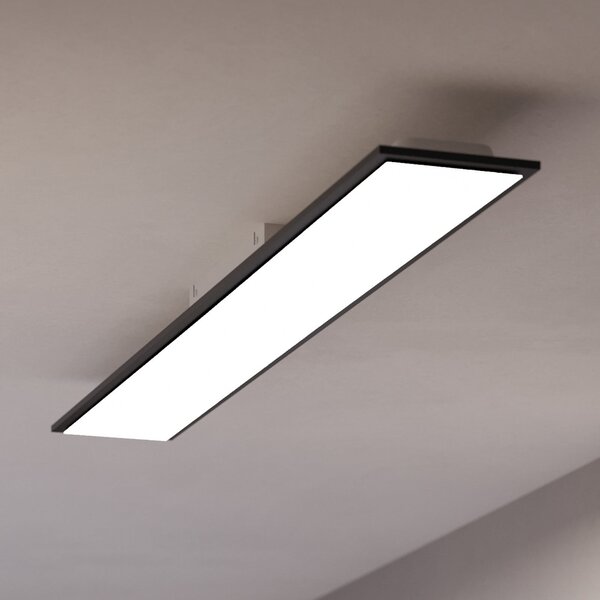EGLO connect plafonieră LED Moradillo-Z, negru, 14 cm, reglabil, Negru, Camera de zi / sufragerie, Metal, Modern