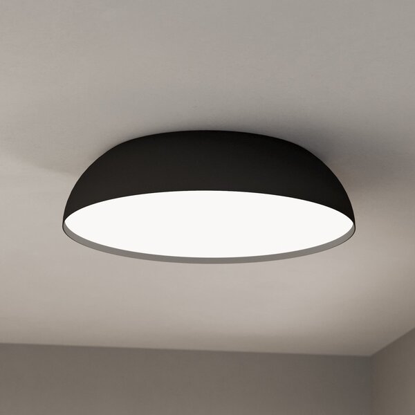 EGLO connect plafonieră LED inteligentă Tollos-Z, Ø 55 cm, reglabil, Negru, Camera de zi / sufragerie, Aluminiu, Modern