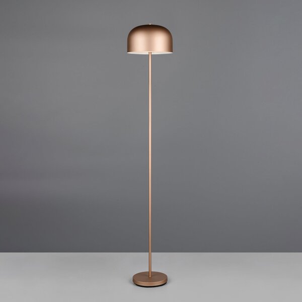 Reality Leuchten Lampadar LED cu baterie Jeff, cafea, dimabil, înălțime 147 cm, reglabil, Maro / Rugină, dormitor, Metal