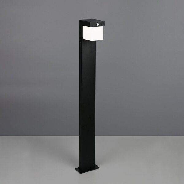 Reality Leuchten Bornă luminoasă solară Colombo, negru mat, metal, înălțime 100 cm, Negru, Metal