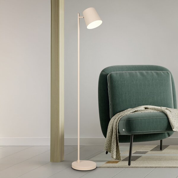 Reality Leuchten Lampadar LED cu baterie Blake, nisip, metal, dimabil, reglabil, Bej, Camera de zi / sufragerie, Metal