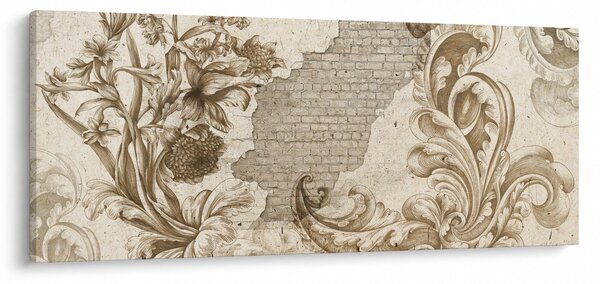 Tablou - Perete cu flori (120x50 cm)