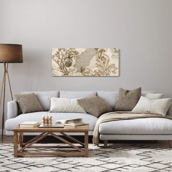 Tablou - Perete cu flori (120x50 cm)